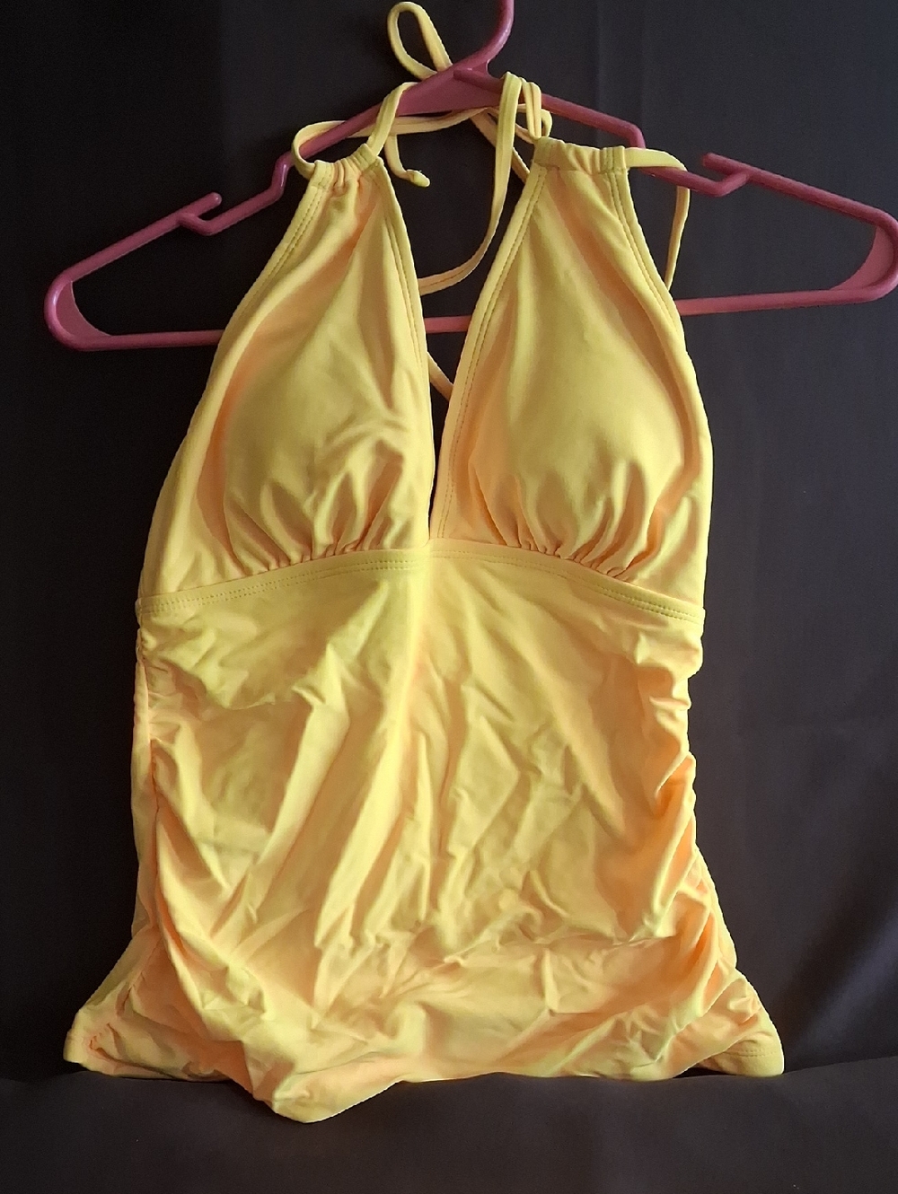 Yellow Halter Tankini Top
